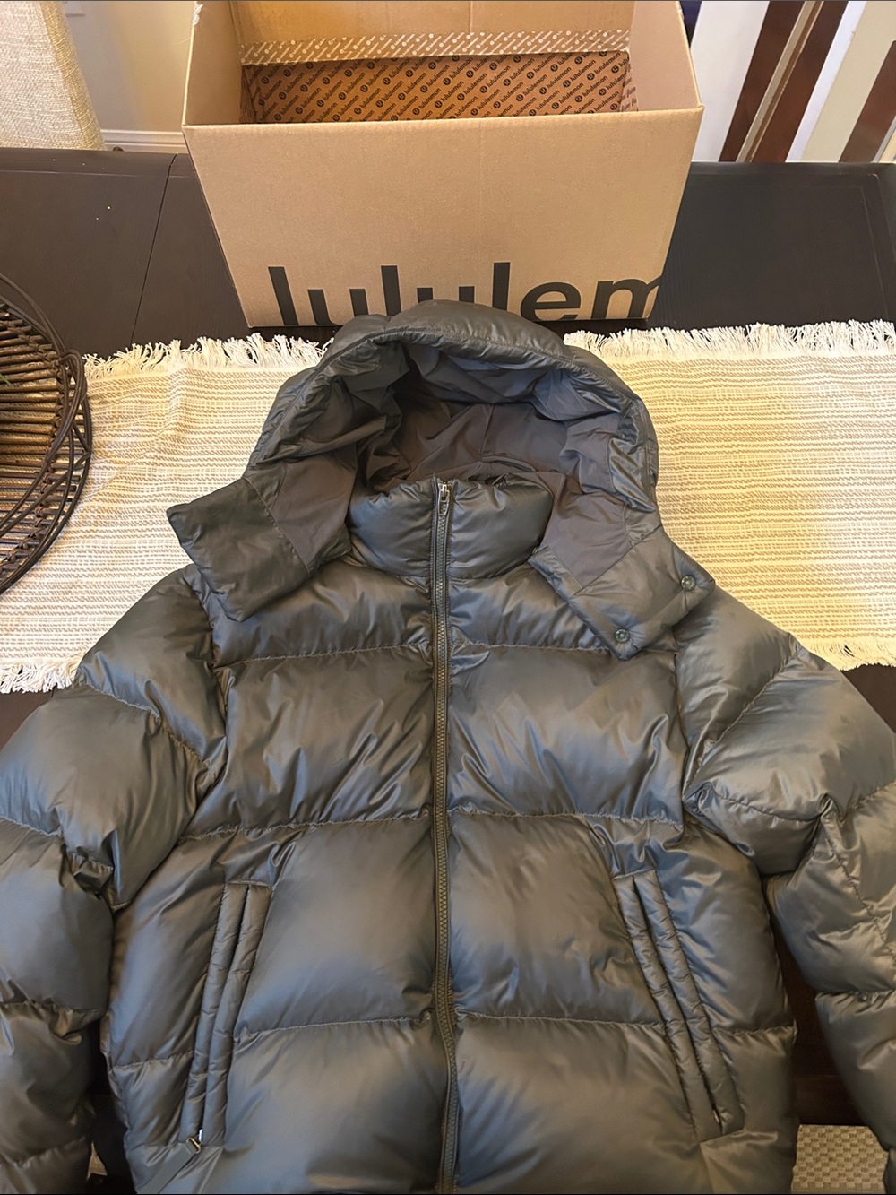 lululemon athletica Kids Olive Green Puffer Jacket
